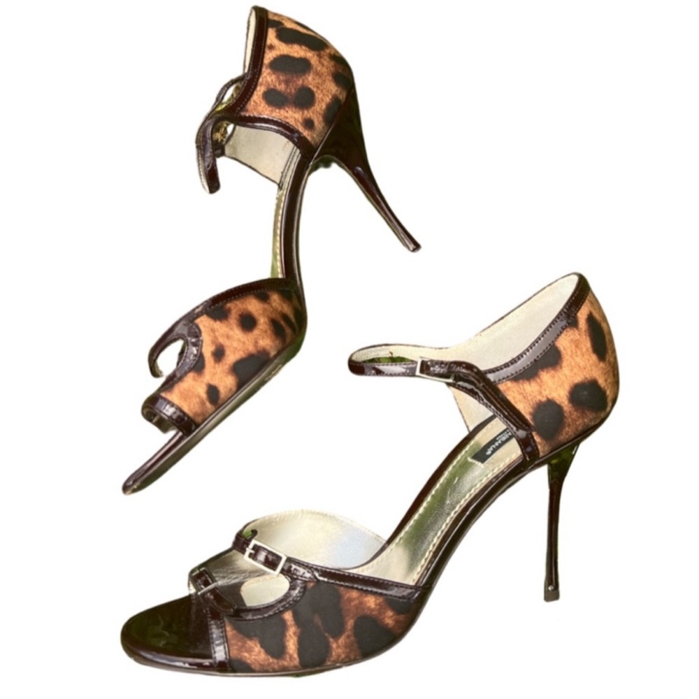 Dolce & Gabanna Cheetah Peep Toe heels